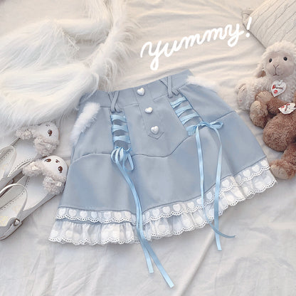 Kawaii Fashion Skirt Whimsical Twilight Ruffle Skirt