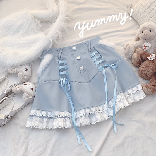 Kawaii Fashion Skirt Whimsical Twilight Ruffle Skirt