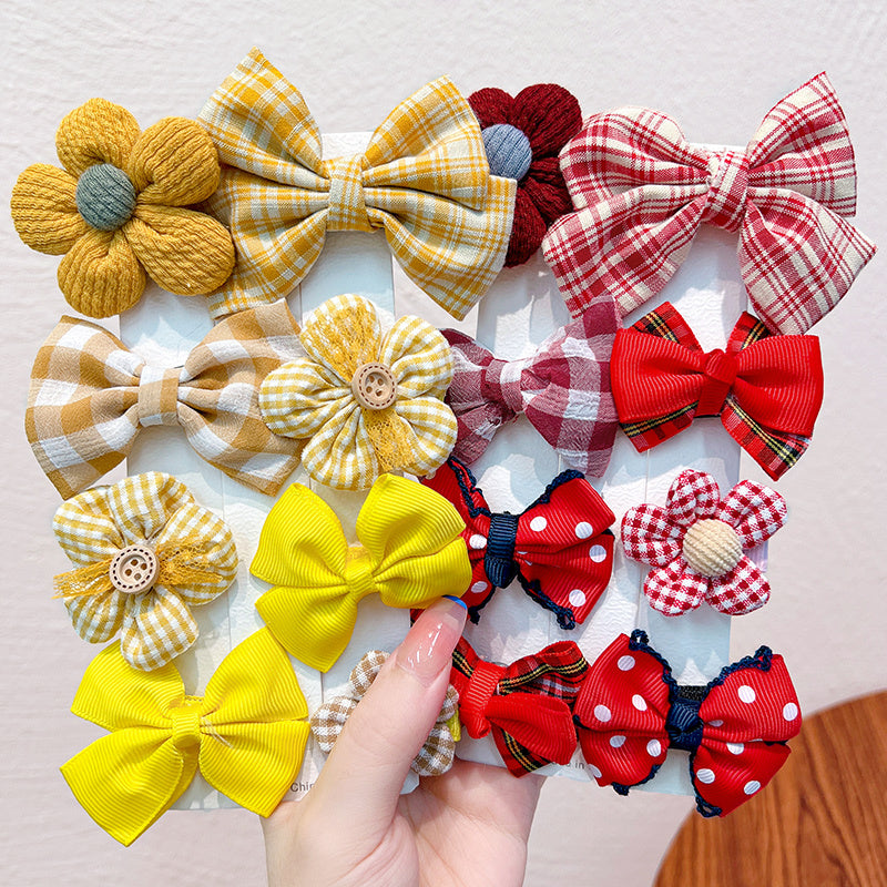 Kawaii Fashion Whimsical Blossom Bow Hair Accessory Ensemble