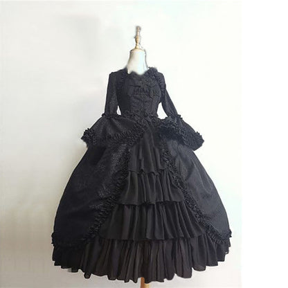 Kawaii Fashion Goth Dress Whimsical Cake Layer Jacquard Skirt