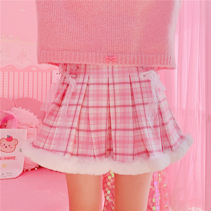 Kawaii Fashion Skirt Rose Whimsy Chiffon Skirt of Dreams