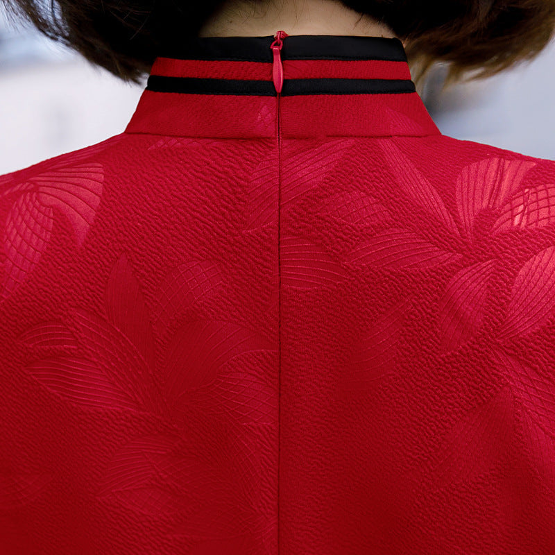 Kawaii Fashion China Dress Whimsical Bubble Blossom Jacquard Dress