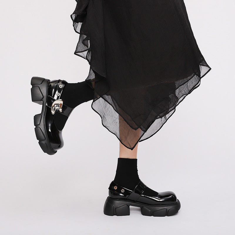 Kawaii Fashion Shoes Whimsical Velvet Buckle Mary Janes