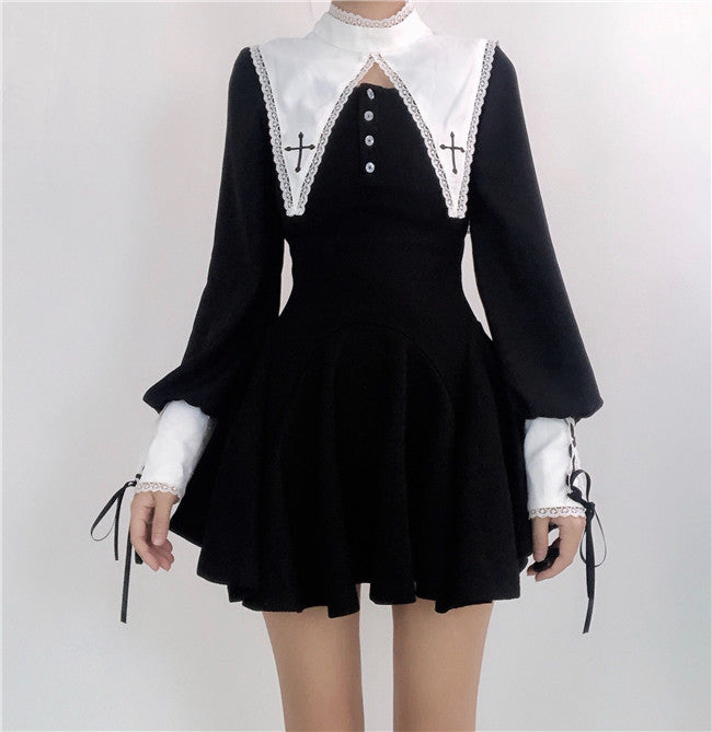 Kawaii Fashion Goth Dress Whimsical Cherry Blossom Dreamweaver Dress