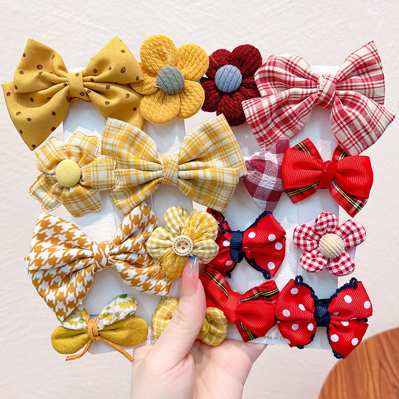 Kawaii Fashion Whimsical Blossom Bow Hair Accessory Ensemble