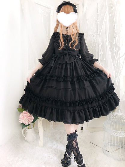 Kawaii Fashion Lolita Dress Moonlit Chiffon Fantasy Ensemble