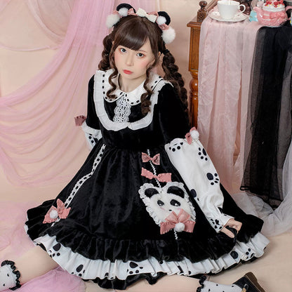 Kawaii Fashion Goth Dress Midnight Velvet Whisper Dress
