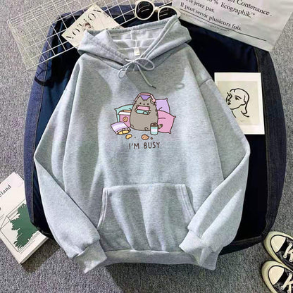 Kawaii Fashion Hoodie Whiskered Whimsy Cozy Hoodie