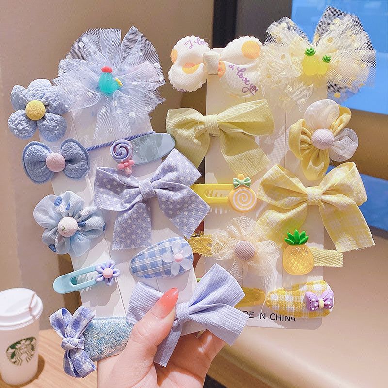 Kawaii Fashion Whimsical Blossom Bow Hair Accessory Ensemble