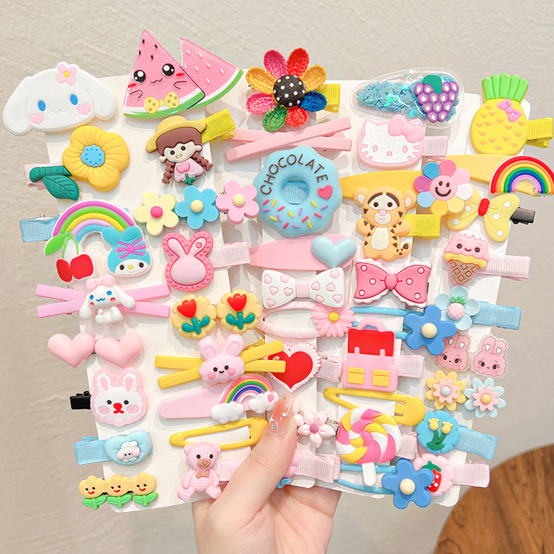 Kawaii Fashion Whimsical Blossom Bow Hair Accessory Ensemble