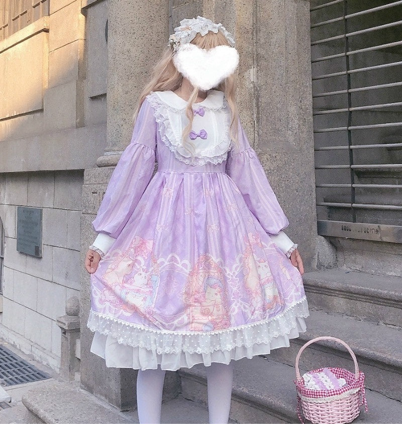 Kawaii Fashion Lolita Dress Whimsical Bow Blossom Dream Dress