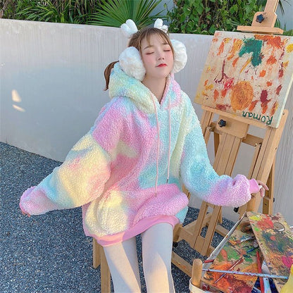 Kawaii Fashion Sweater Whimsical Velvet Socialite Aura Hoodie