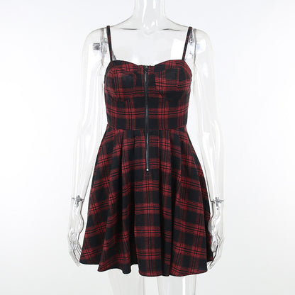Kawaii Fashion Punk Dress Crimson Candy Dream Suspender Dress