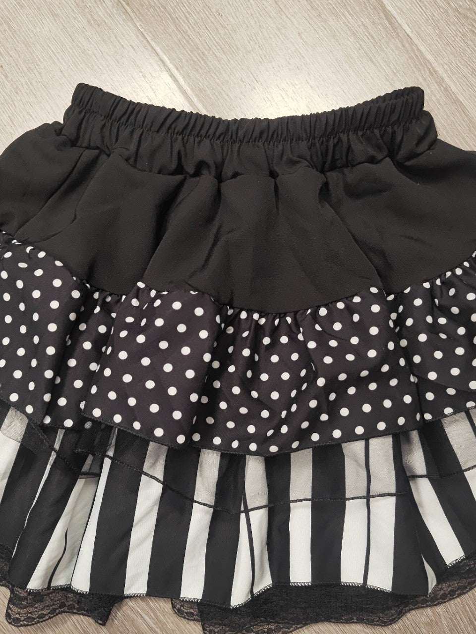 Kawaii Fashion Skirt Crescendo of Midnight Chiffon Pettiskirt