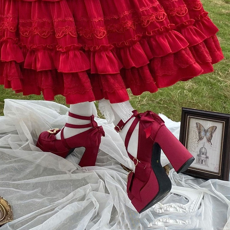 Kawaii Fashion Shoes Scarlet Midnight Charm Mary Janes