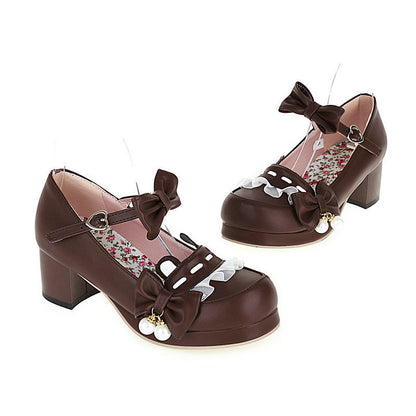 Kawaii Fashion Shoes Velvet Apricot Dreamstep Heels
