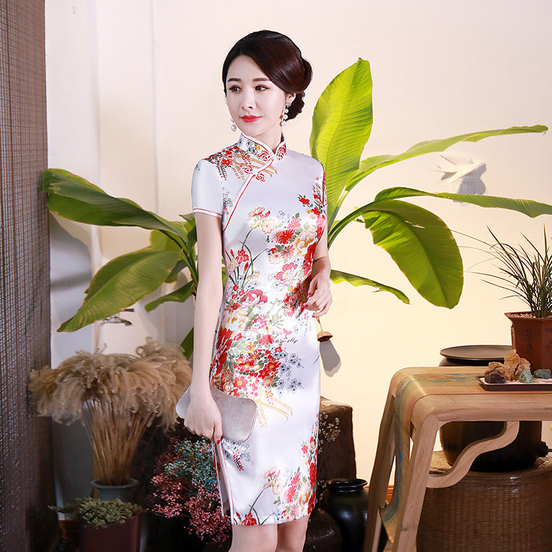 Kawaii Fashion China Dress Silken Blossom Dream Cheongsam