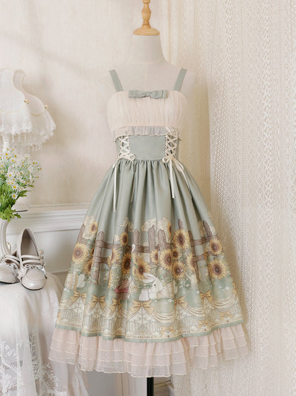 Kawaii Fashion Lolita Dress Velvet Moonbeam Suspender Ensemble