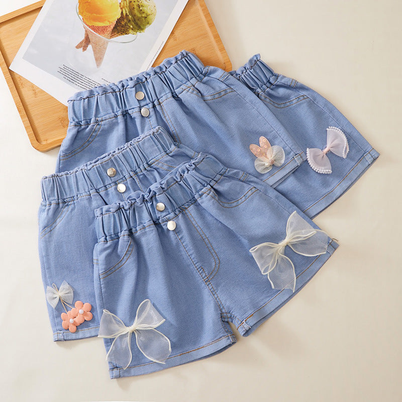Kawaii Fashion Shorts Whimsical Wonderland High Waist Denim Shorts