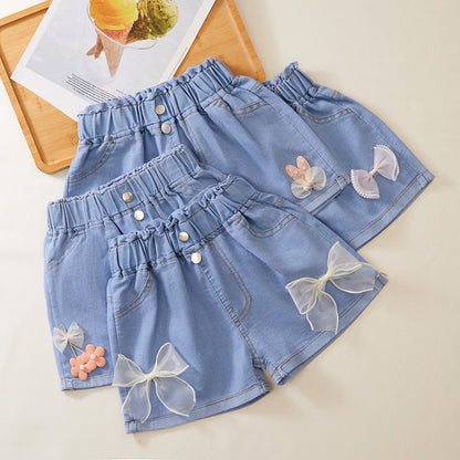Kawaii Fashion Shorts Whimsical Wonderland High Waist Denim Shorts