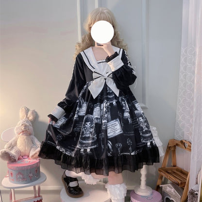 Kawaii Fashion Goth Dress Midnight Velvet Enchantment Dress