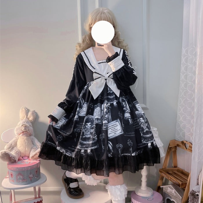 Kawaii Fashion Goth Dress Midnight Velvet Enchantment Dress