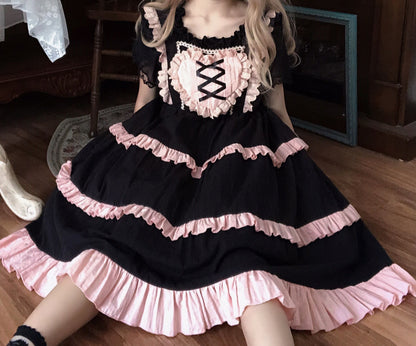 Kawaii Fashion Lolita Dress Whimsical Chiffon Dreams Ensemble