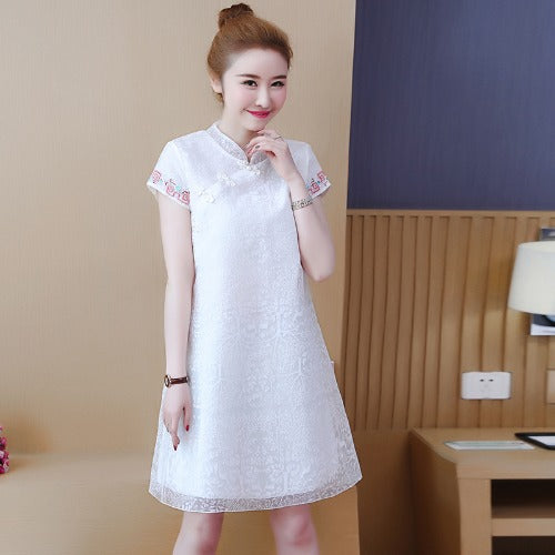 Summer Dress Was Thin And Improved Cheongsam