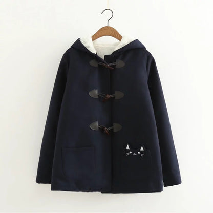 Kawaii Fashion Coat Whimsical Meadow Creature Cotton Blouse