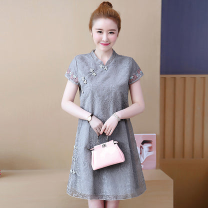 Summer Dress Was Thin And Improved Cheongsam