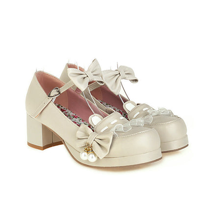 Kawaii Fashion Shoes Velvet Apricot Dreamstep Heels