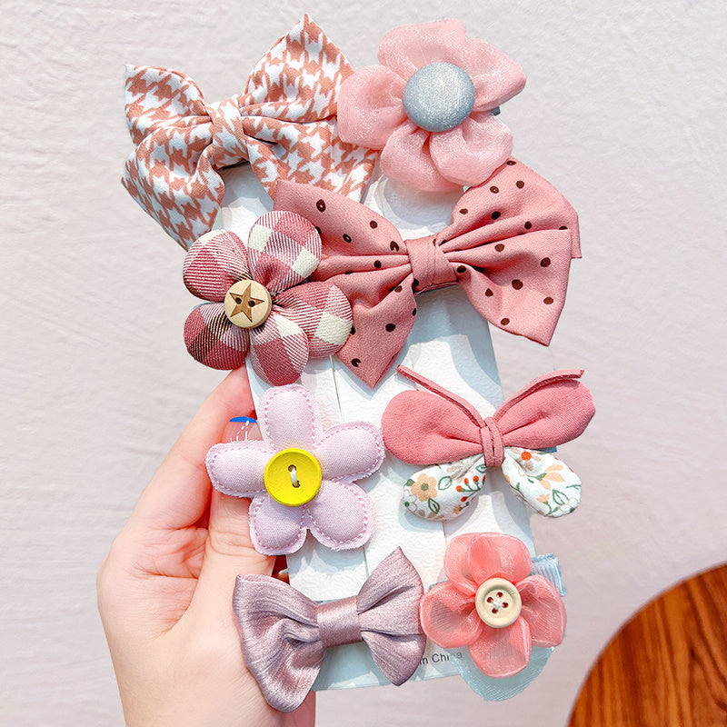 Kawaii Fashion Whimsical Blossom Bow Hair Accessory Ensemble