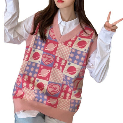 Kawaii Fashion Sweater Blossom Petal Whisper Vest