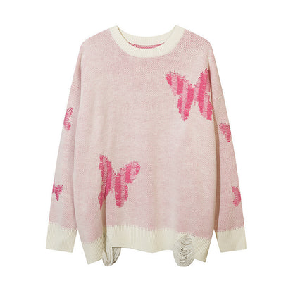 Kawaii Fashion Sweater Whispering Jacquard Blossom Sweater