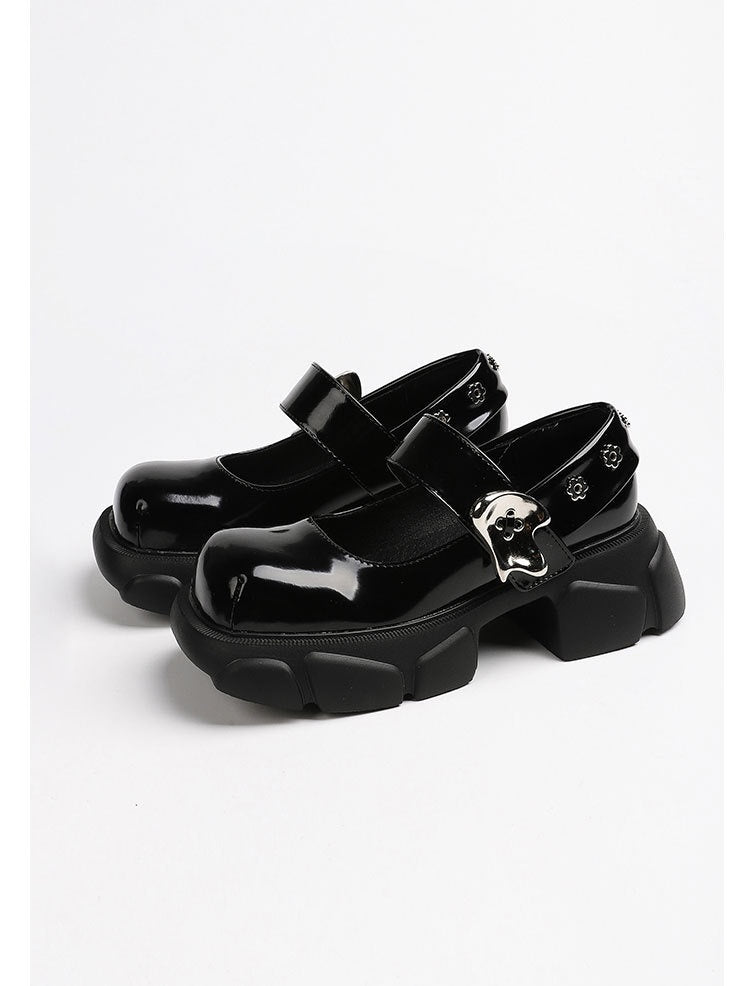 Kawaii Fashion Shoes Whimsical Velvet Buckle Mary Janes