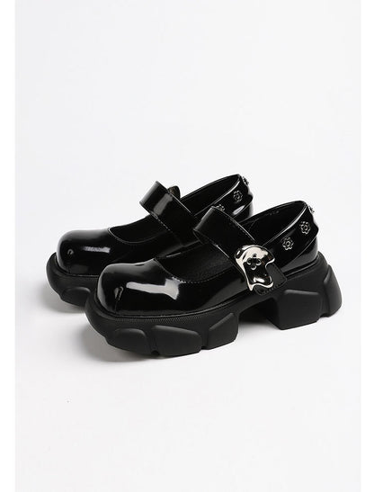 Kawaii Fashion Shoes Whimsical Velvet Buckle Mary Janes