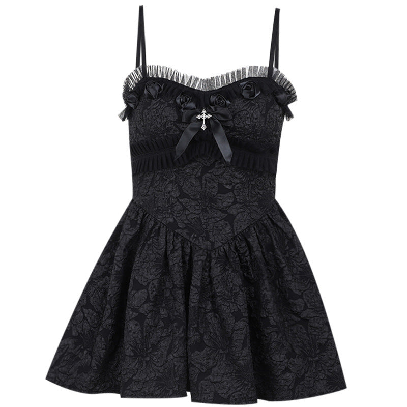 Kawaii Fashion Goth Dress Enchanted Midnight Lace Dream Dress