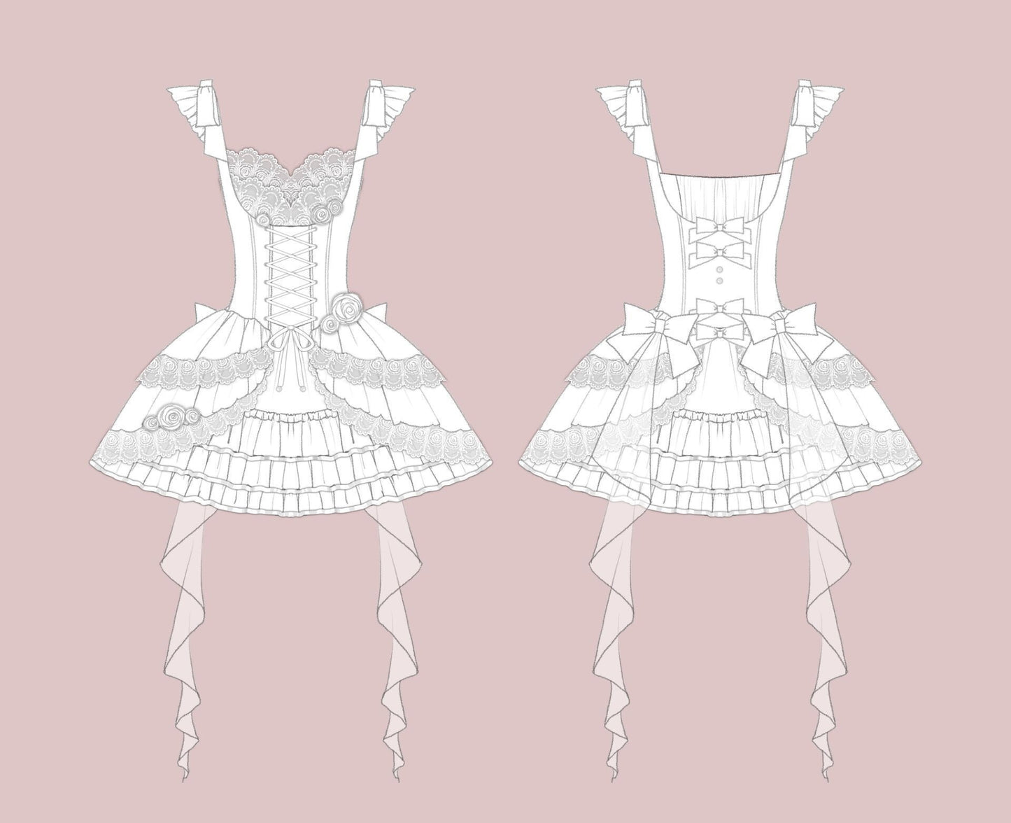 Kawaii Fashion Lolita Dress Starlit Velvet Dreamscape Suspender Twin Set