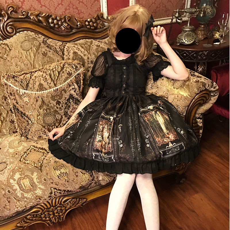 Kawaii Fashion Goth Dress Crimson Velvet Dreamscape Dress