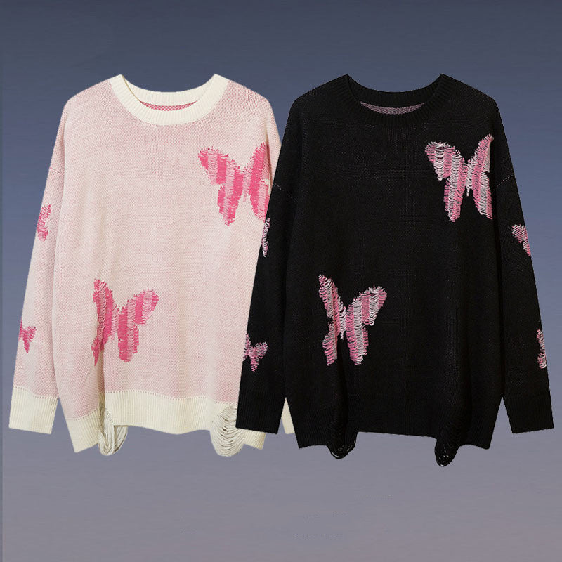 Kawaii Fashion Sweater Whispering Jacquard Blossom Sweater