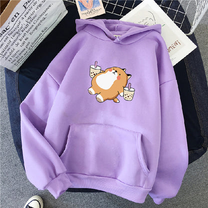 Kawaii Fashion Hoodie Apricot Dreamscape Cotton Sweater