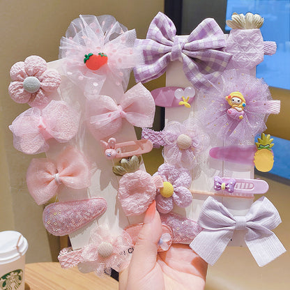 Kawaii Fashion Whimsical Blossom Bow Hair Accessory Ensemble