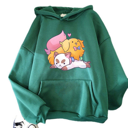 Kawaii Fashion Hoodie Whimsical Canvas Dreamer Pullover
