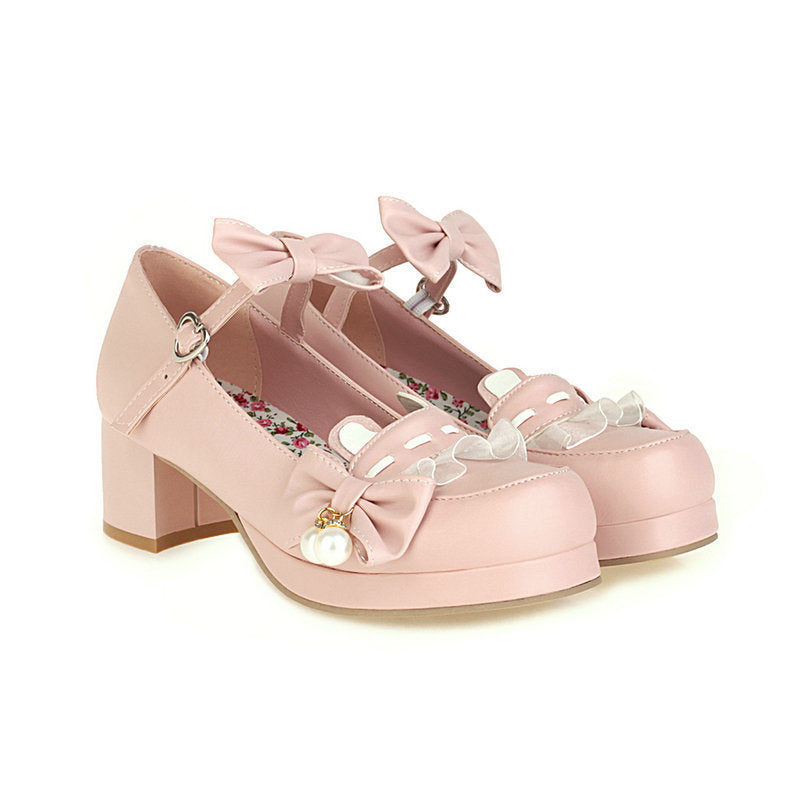 Kawaii Fashion Shoes Velvet Apricot Dreamstep Heels