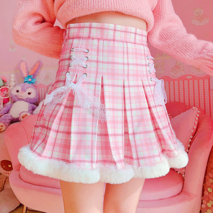 Kawaii Fashion Skirt Rose Whimsy Chiffon Skirt of Dreams