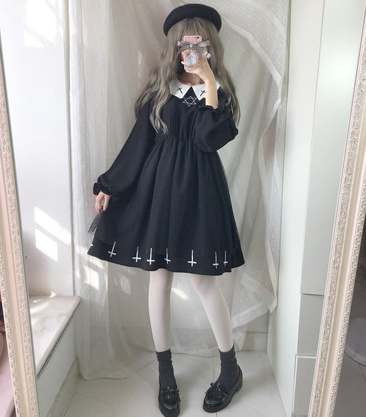 Kawaii Fashion Goth Dress Whimsical Frosting Dreamscape Dress