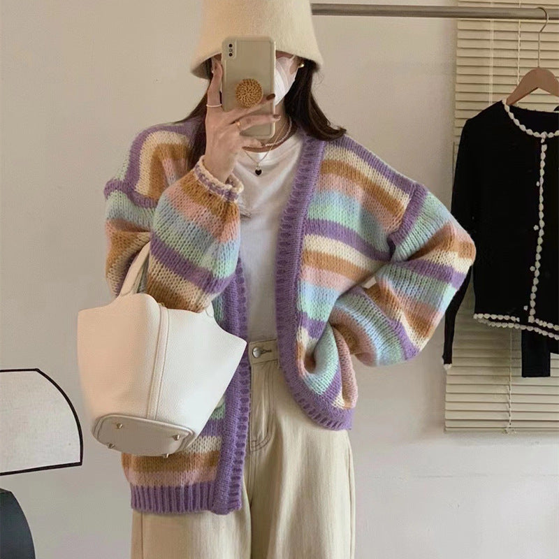 Kawaii Fashion Sweater Lavender Dream Whispers Long Sleeve Top