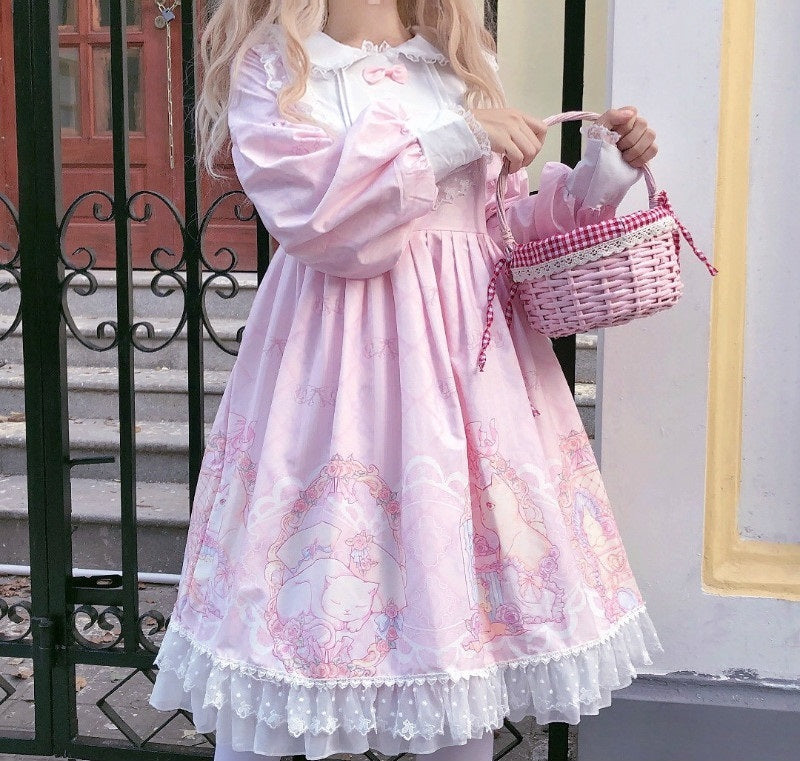Kawaii Fashion Lolita Dress Whimsical Bow Blossom Dream Dress