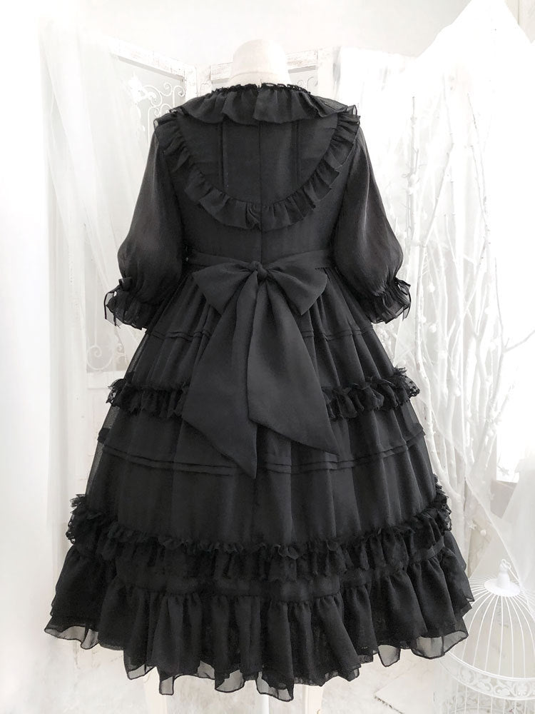 Kawaii Fashion Lolita Dress Moonlit Chiffon Fantasy Ensemble
