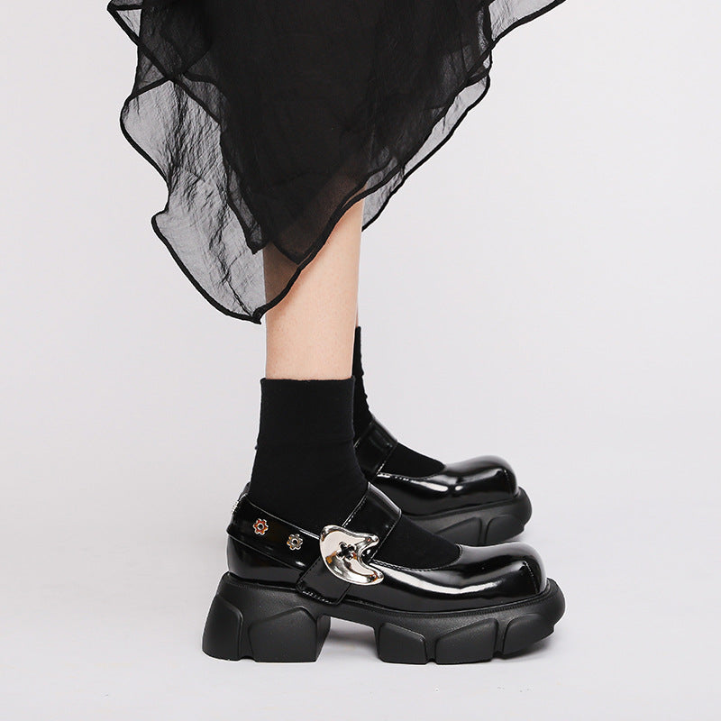 Kawaii Fashion Shoes Whimsical Velvet Buckle Mary Janes